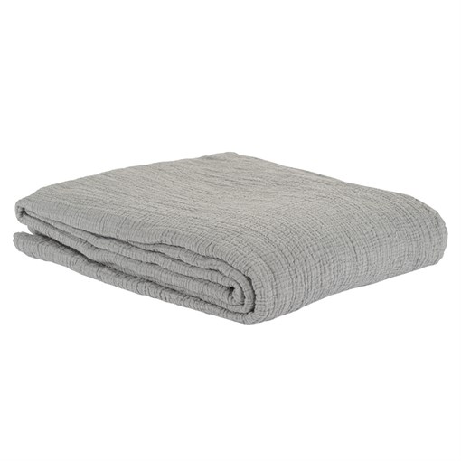Покрывало из жатого хлопка серого цвета  из коллекции essential, 180х240 см - фото 320288