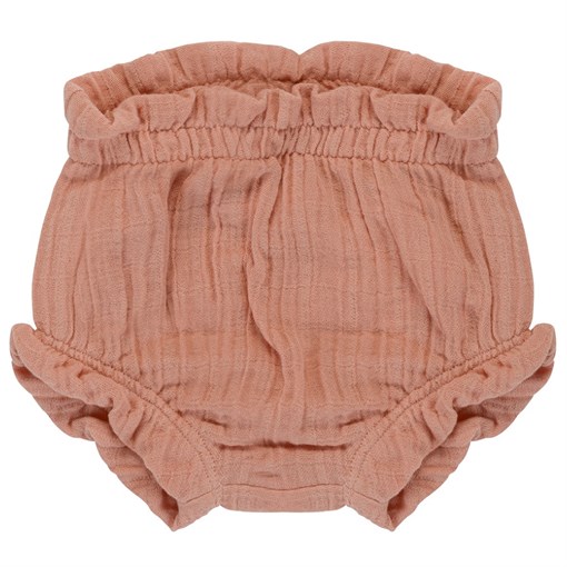 Шорты для новорожденных из хлопкового муслина цвета пыльной розы из коллекции essential 9-12m - фото 321362