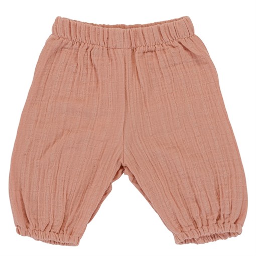 Шорты из хлопкового муслина цвета пыльной розы из коллекции essential 18-24m - фото 321582