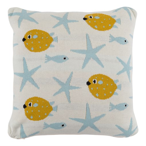 Подушка декоративная с принтом oceania world из коллекции tiny world 35х35 см - фото 321835