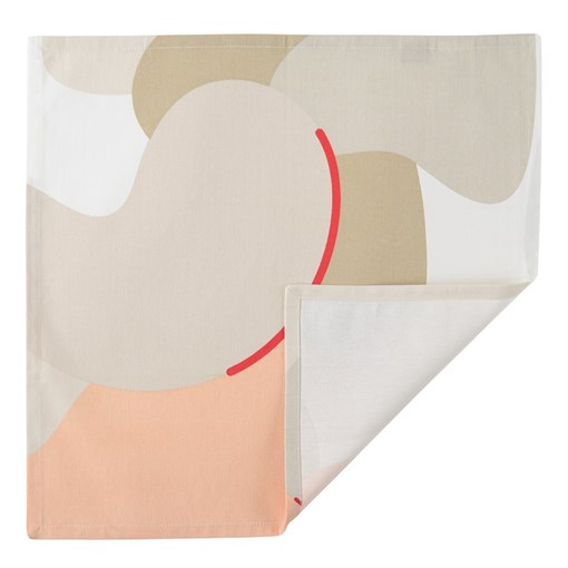 Салфетка сервировочная из хлопка бежевого цвета с авторским принтом из коллекции freak fruit, 45х45 - фото 322145