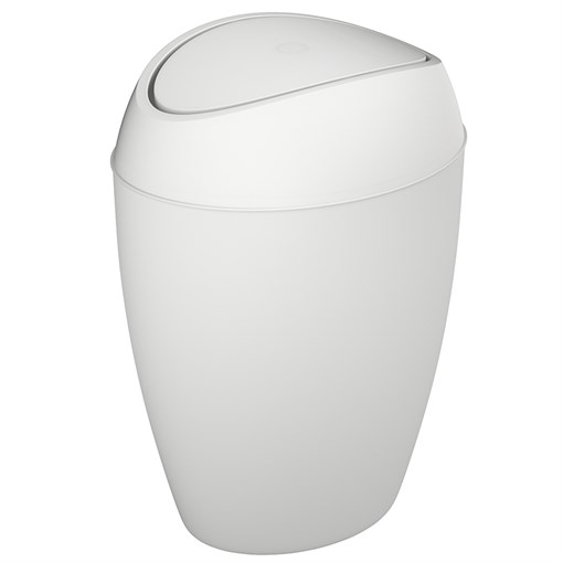 Корзина для мусора с крышкой twirla 9 л белая - фото 322968