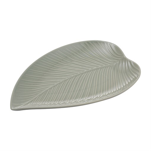 Блюдо сервировочное in the forest leaf малое серо-зеленое - фото 323228