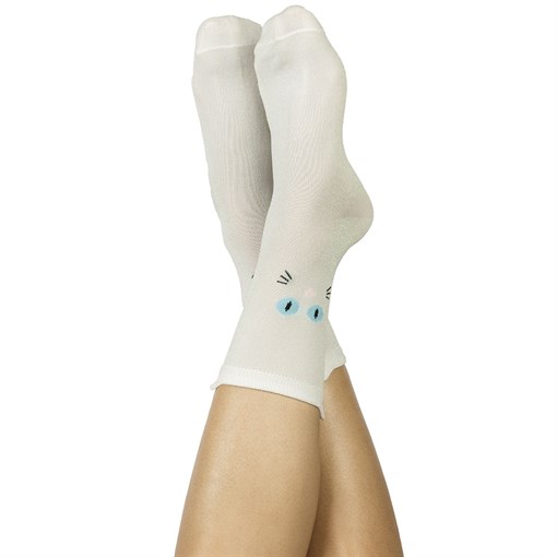 Носки cat белые - фото 324574