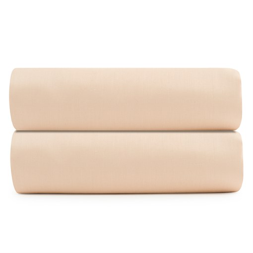Простыня на резинке из сатина бежево-розового цвета из коллекции essential, 180х200 см - фото 324817