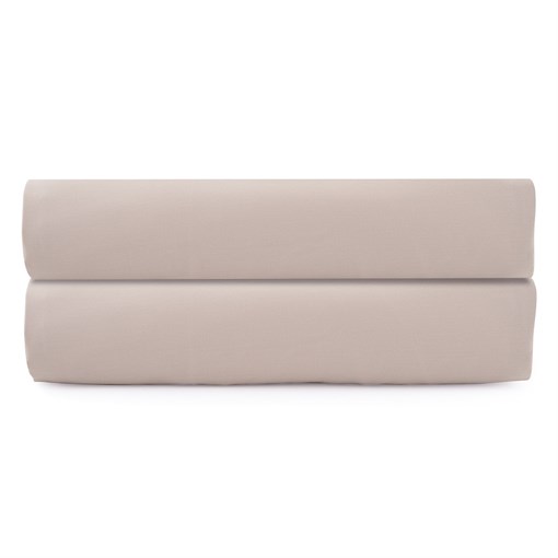 Простыня на резинке из сатина бежевого цвета из коллекции essential, 180х200 см - фото 324820