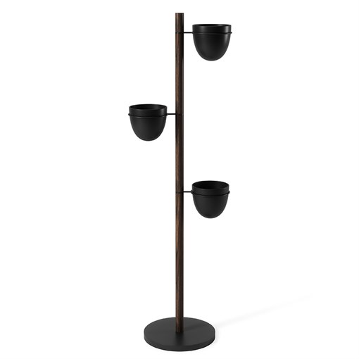 Подставка для цветов floristand planter с горшками 3 шт, темный орех - фото 325187
