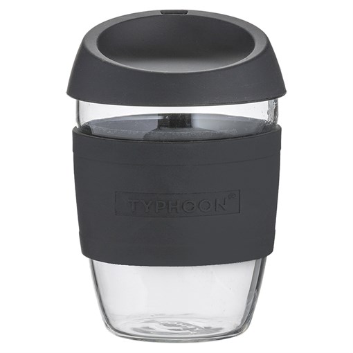 Кружка для кофе 400 мл typhoon стекло черная - фото 327689