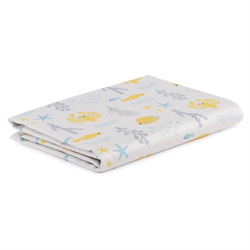 Простыня из сатина с принтом oceania world из коллекции tiny world, 120х170 см - фото 327931