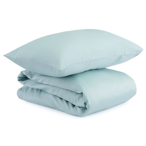 Комплект детского постельного белья из сатина голубого цвета из коллекции essential, 110х140 см - фото 328212