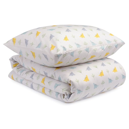 Комплект постельного белья из сатина с принтом dinosauria world из коллекции tiny world, 110х140 см - фото 328248