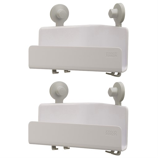 Набор из 2 угловых органайзеров для душа easystore белый - фото 328455