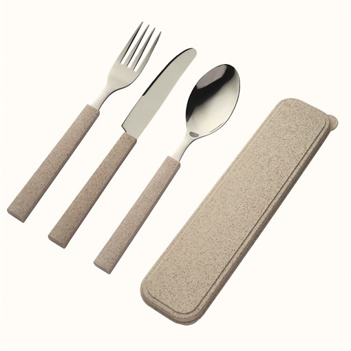 Набор из 3 столовых приборов в футляре organic on the go - фото 328540