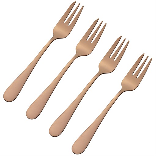 Набор из 4 десертных вилок select copper - фото 328578