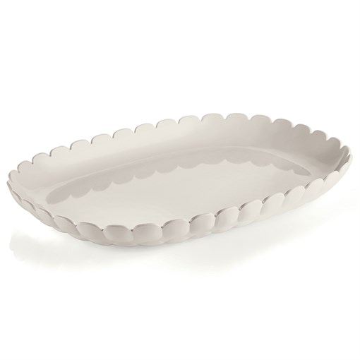 Блюдо tiffany, 32 см, акрил, молочно-белое - фото 328681