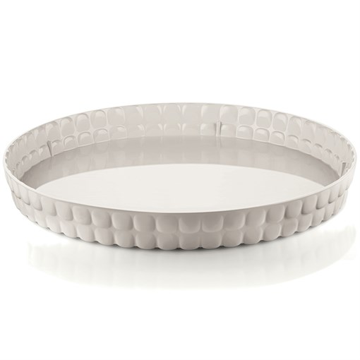 Поднос tiffany, ?35,6 см, акрил, молочно-белый - фото 328686