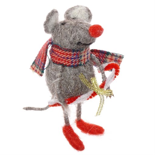 Фигурка декоративная "Мышка", L12 W4 H14 см - фото 329230