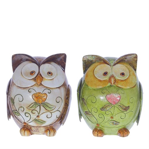 Фигурка декоративная "Сова", L10 W8 H12 см, 2в. - фото 329274