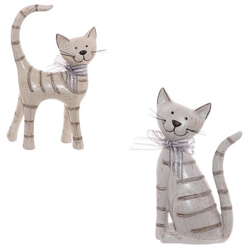 Фигурка декоративная "Кошка", L12,5 W5 H20,5 см, 2в. - фото 329279