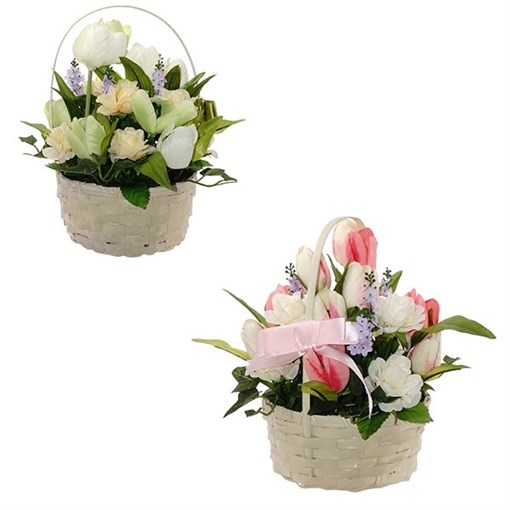 Цветочная композиция "Тюльпаны", L20 W20 H28 см, 2в. (б/инд.уп.) - фото 329303