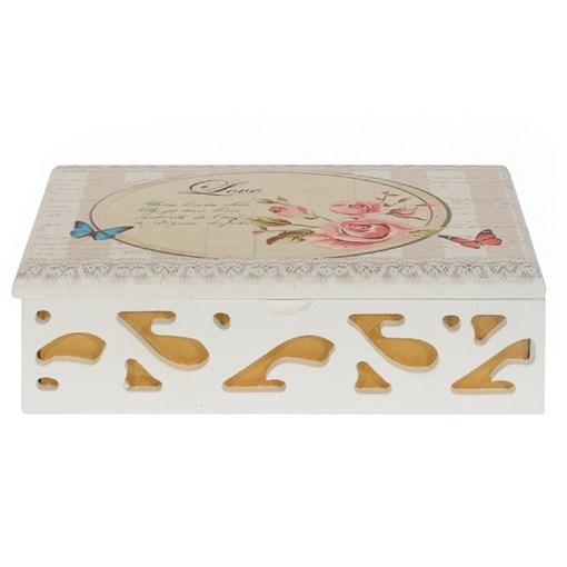 Шкатулка "Цветы", L16 W10 H4,5 см - фото 329306