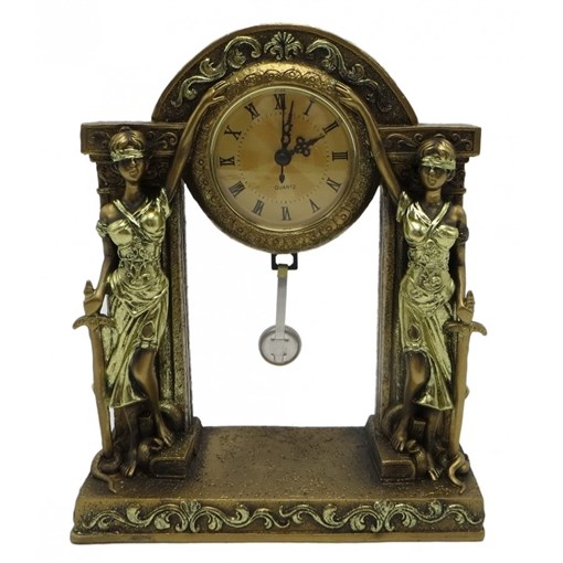 Часы настольные декоративные, L20,5 W8,5 H26 см, (1хАА не прилаг.) - фото 329352