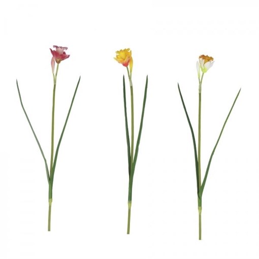 Цветок искусственный "Нарцисс", H68 см, 3в. - фото 329439