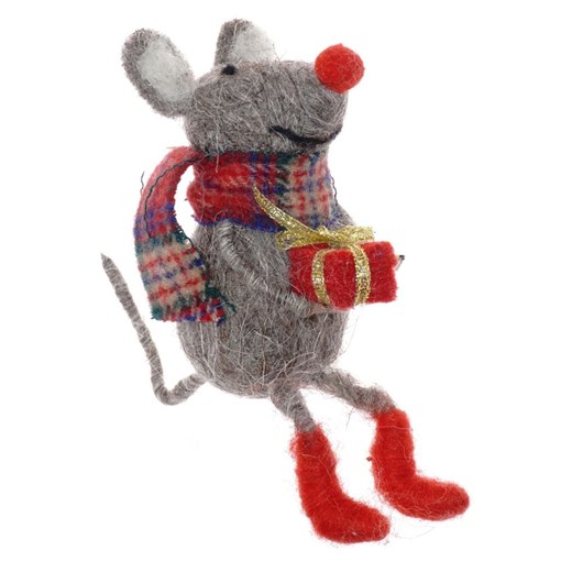 Фигурка декоративная "Мышка", L13 W7 H9 см - фото 329489