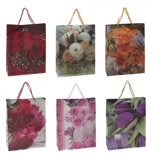 Пакет подарочный (ПВХ), L23 W8 H30см, 6в (блок 12шт) - фото 329540