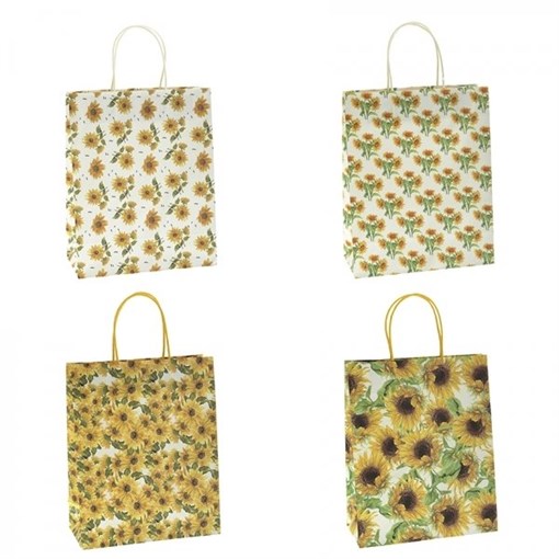 Пакет подарочный, (бумага, плотность 120г/м2, блок из 12-и шт.), L26 W12 H32 см. 4в - фото 329554