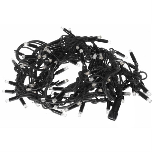 Электрогирлянда уличная "Бахрома", L3 м, (100 желтых LEDламп 5W, шнур черный, IP44, б/сил.кабеля), - фото 329599