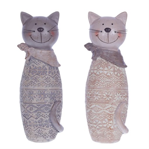 Фигурка декоративная "Кот", L9 W8 H23 см, 2в. - фото 329770