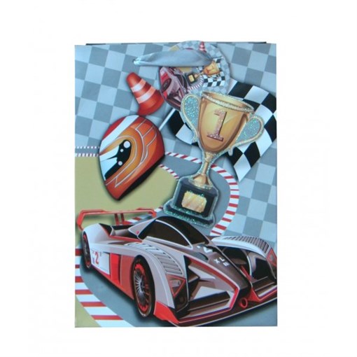 Пакет подарочный 3D (бумага, плотность 210г/м2, блок 12шт), L18 W8 H24 см - фото 329871