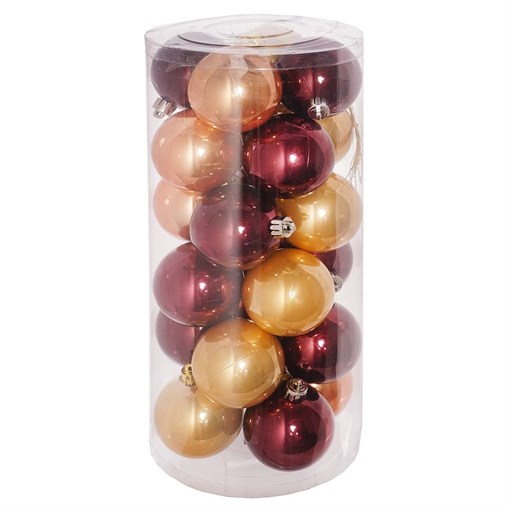 Украшение новогоднее Шар "Красочный калейдоскоп", набор из 24 шт, D6 см - фото 330020