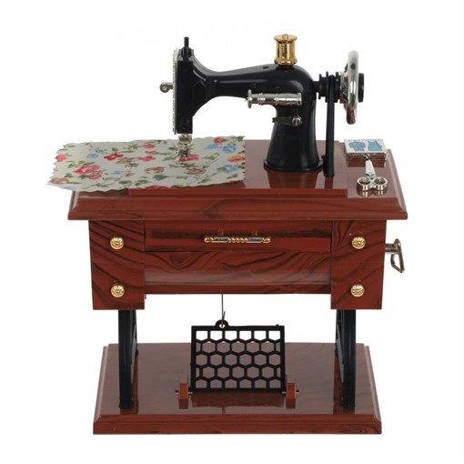 Изделие декоративное "Швейная машинка" (музык.), L14 W8 H16 см - фото 332241