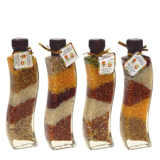 Бутылка декоративная "Крупы", L6,5 W3,5 H22,5 см, 4в. - фото 332332