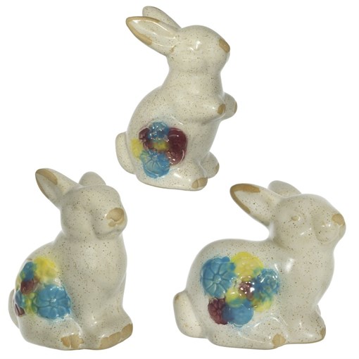 Фигурка декоративная "Заяц",  набор из 3-х шт, L6 W6 H8,5 см - фото 332721