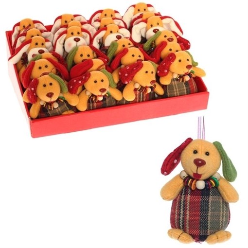 Новогоднее украшение «Собачка», H11.4 см, 6в. - фото 333675