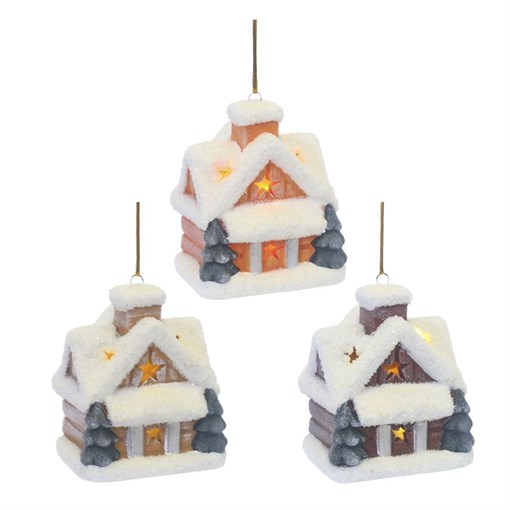 Украшение новогоднее "Домик" с подсветкой L6,5 W5 H8 см (2хLR44, не прилаг.), 3в - фото 335461