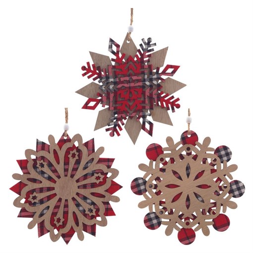 Украшение новогоднее "Снежинка", L15 W0,5 H15 см, 3в. - фото 335473