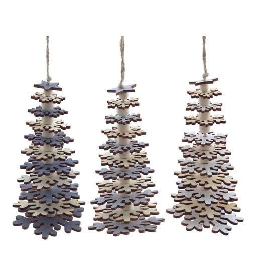 Украшение новогоднее "Елочка", L8 W8 H16 см, 3в. - фото 335481