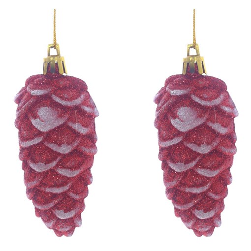 Украшение новогоднее "Шишка", набор из 2-х шт, L4 W4 H10 см - фото 335503