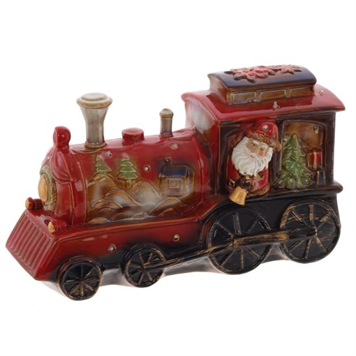 Фигурка декоративная "Поезд" с подсветкой (3хААА), L34 W12 H21 см - фото 335924