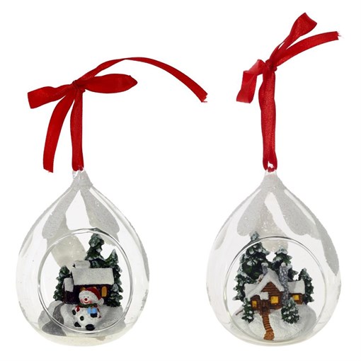 Украшение новогоднее "Капля", L8 W7 H11 см, 2в. - фото 336651