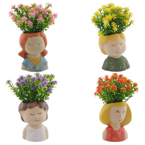 Цветочная композиция, L12 W12 H17,5 см, 4в. - фото 340730