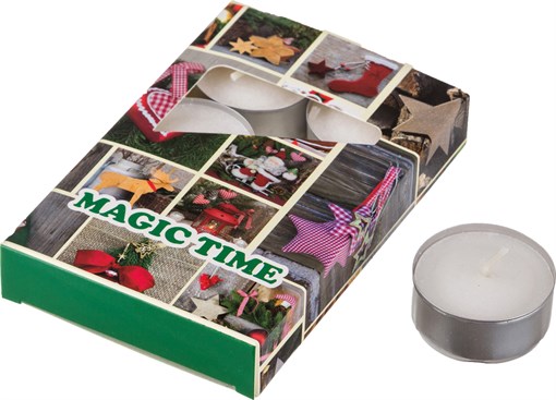 Набор плавающих свечей из 6  шт "magic time" аромат=корица D=4 см H=2 см - фото 347598