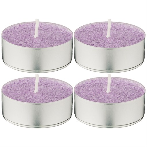 Набор ароматических стеариновых свечей из 4  шт lavender диметр 6 см H=2 см - фото 347703