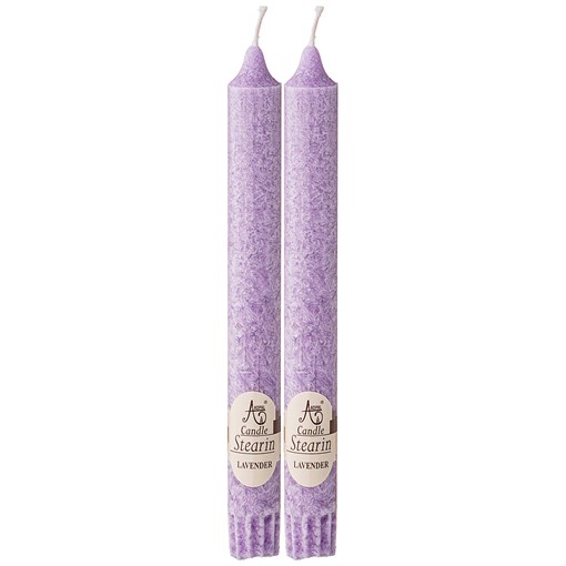 Набор ароматических стеариновых свечей из 2  шт lavender H=20 см - фото 347717