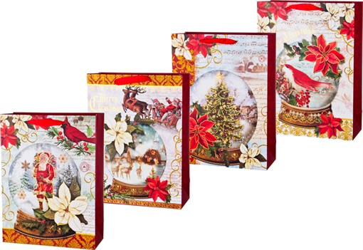 Комплект бумажных пакетов из 12 шт 23*18*10 см - фото 348629