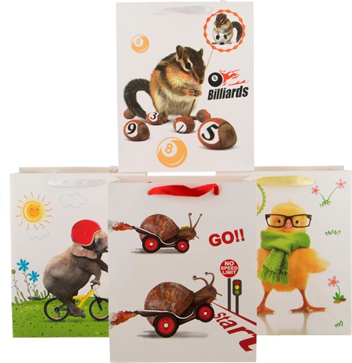 Комплект бумажных пакетов из 12  шт 32*26*12 см - фото 348632